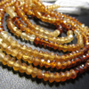 2x15 inches - Gorgeous - Hessonite Garnet - Shaded - Micro Faceted - Rondell Beads size - 3.5 - 4 mm approx Super Sparkle